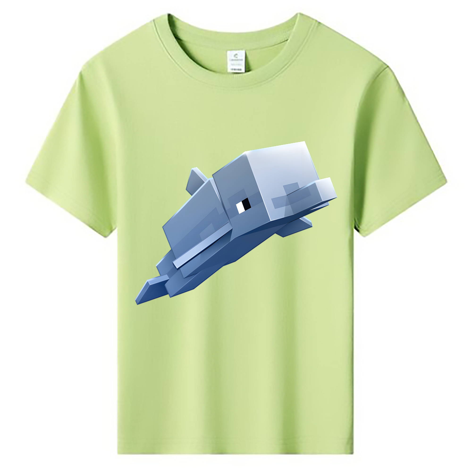 （画像用） マインクラフト ブロックの世界 Minecraft MC Block world 綿100％キッズTシャツ（フロントプリント）